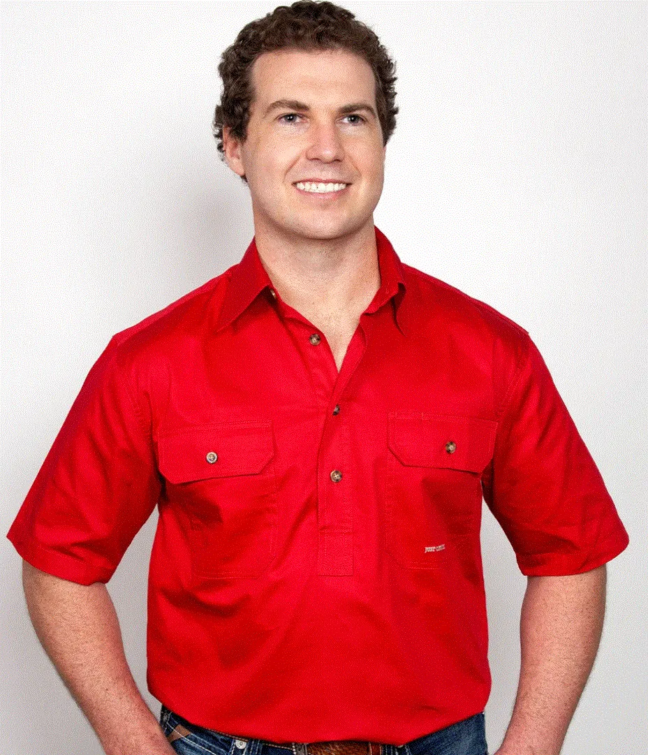 10104CHI Just Country Mens Adam Work Shirt Short Sleeve