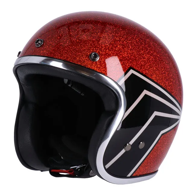 13 1/2 SKULL BUCKET HELMET FLAKE AMBER