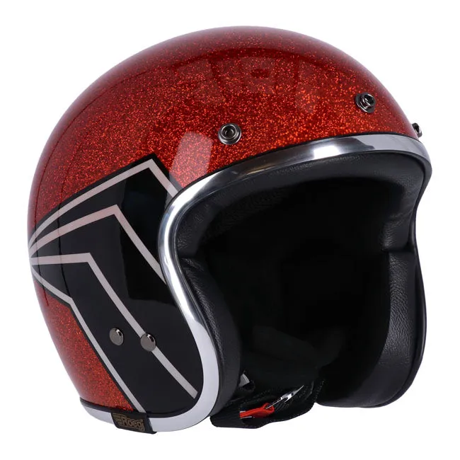 13 1/2 SKULL BUCKET HELMET FLAKE AMBER