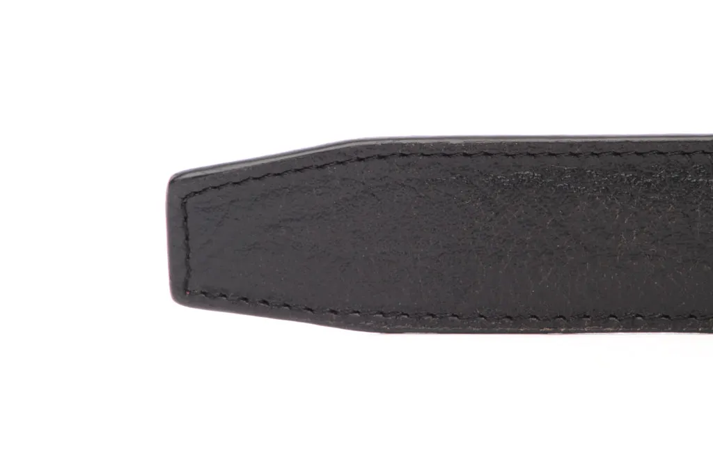 1.5" Black Buffalo Vegetable Tanned Leather Strap