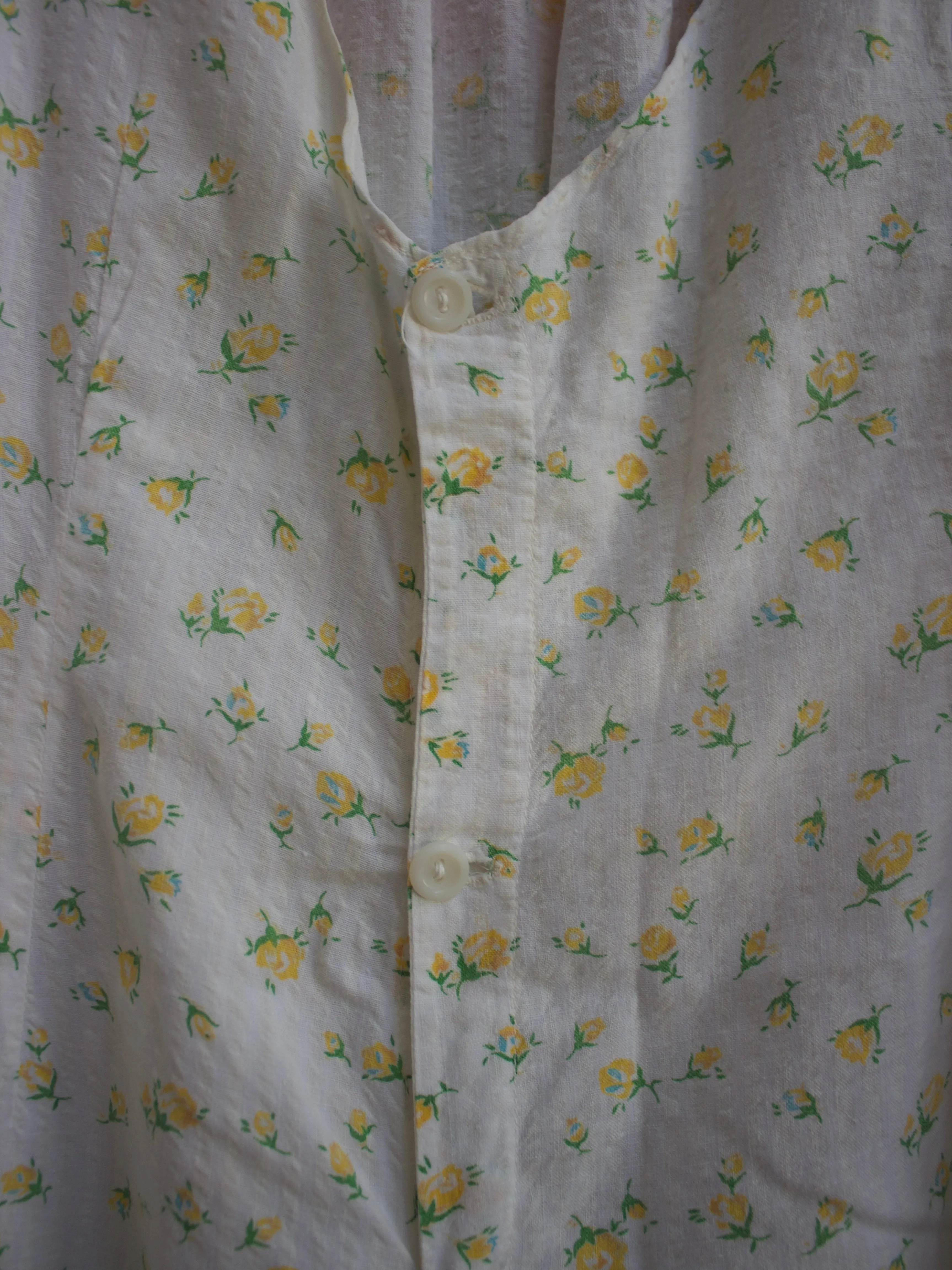 1930s/1940s Ditsy Floral Print Cotton Empire Waist Romper Playsuit