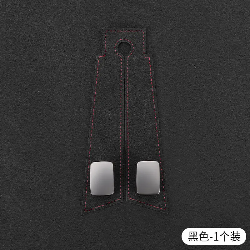 2Pcs Car Seat Back Cowhide Double Hooks Phone Holder