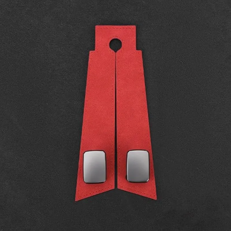 2Pcs Car Seat Back Cowhide Double Hooks Phone Holder