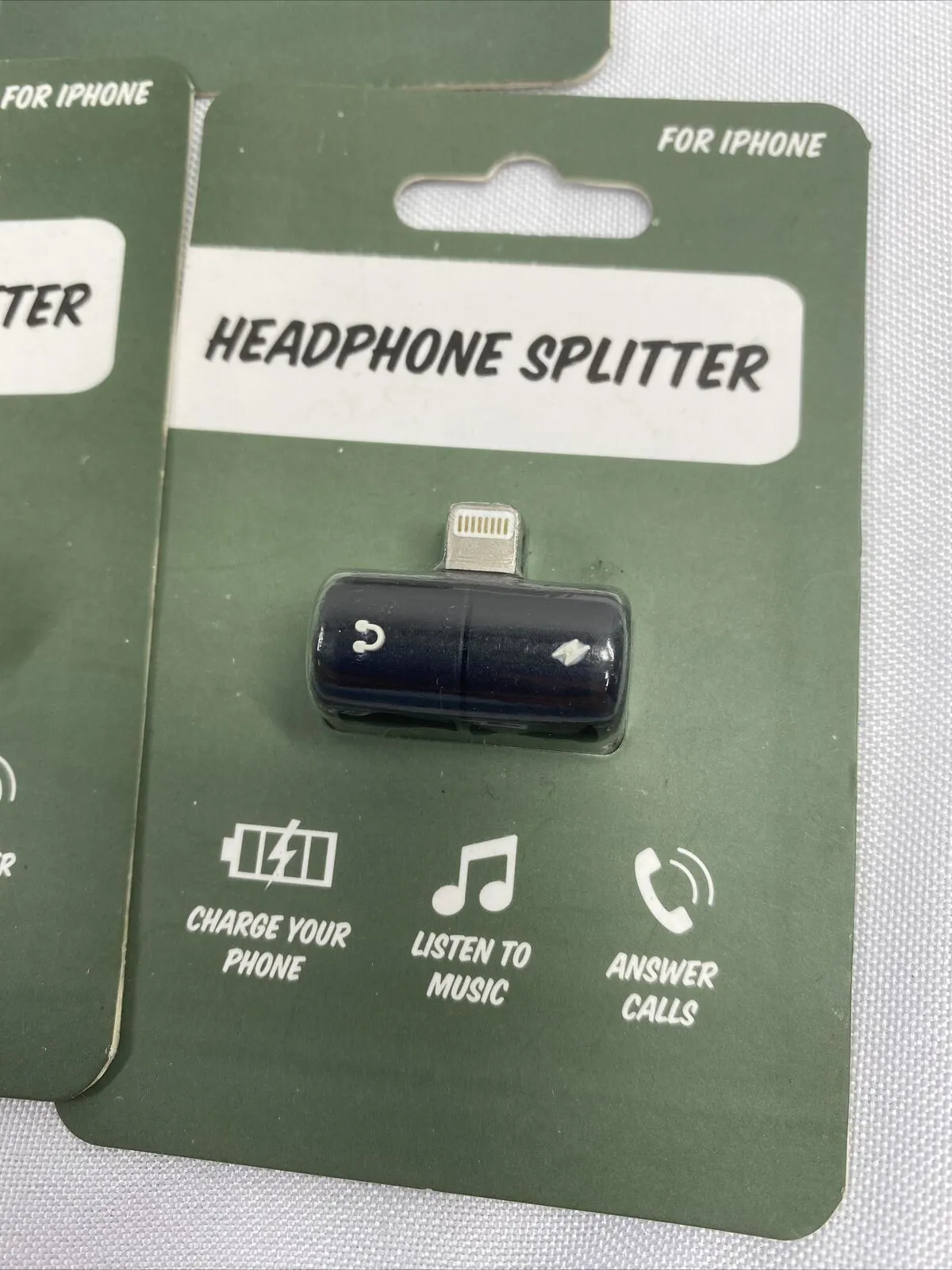 (3) Headphone Splitter for lightning Phones Pads Charge Listen & Talk