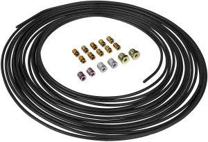 3/16" x 50' | PVF-Coated Steel Brake Line and Fitting Kit