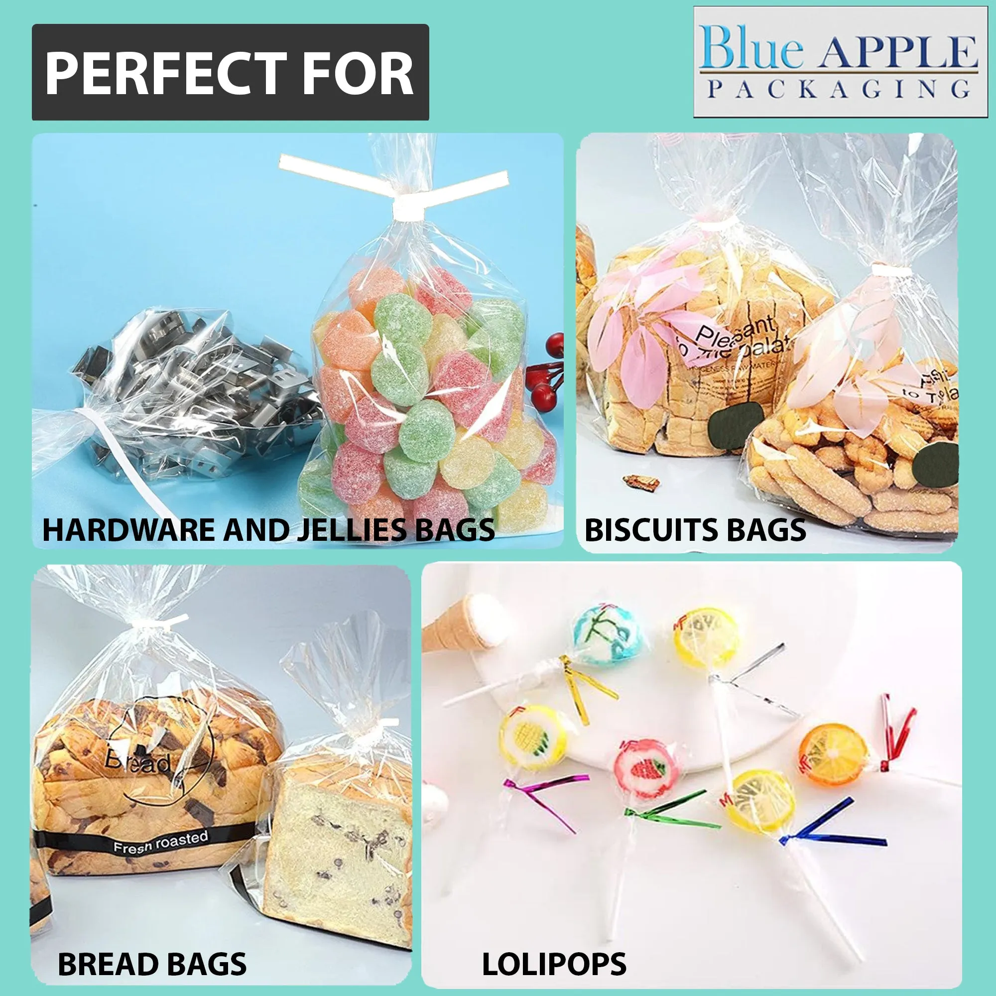 4 Inch Pre-cut White Paper Twist Ties for Bags