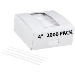 4 Inch Pre-cut White Paper Twist Ties for Bags