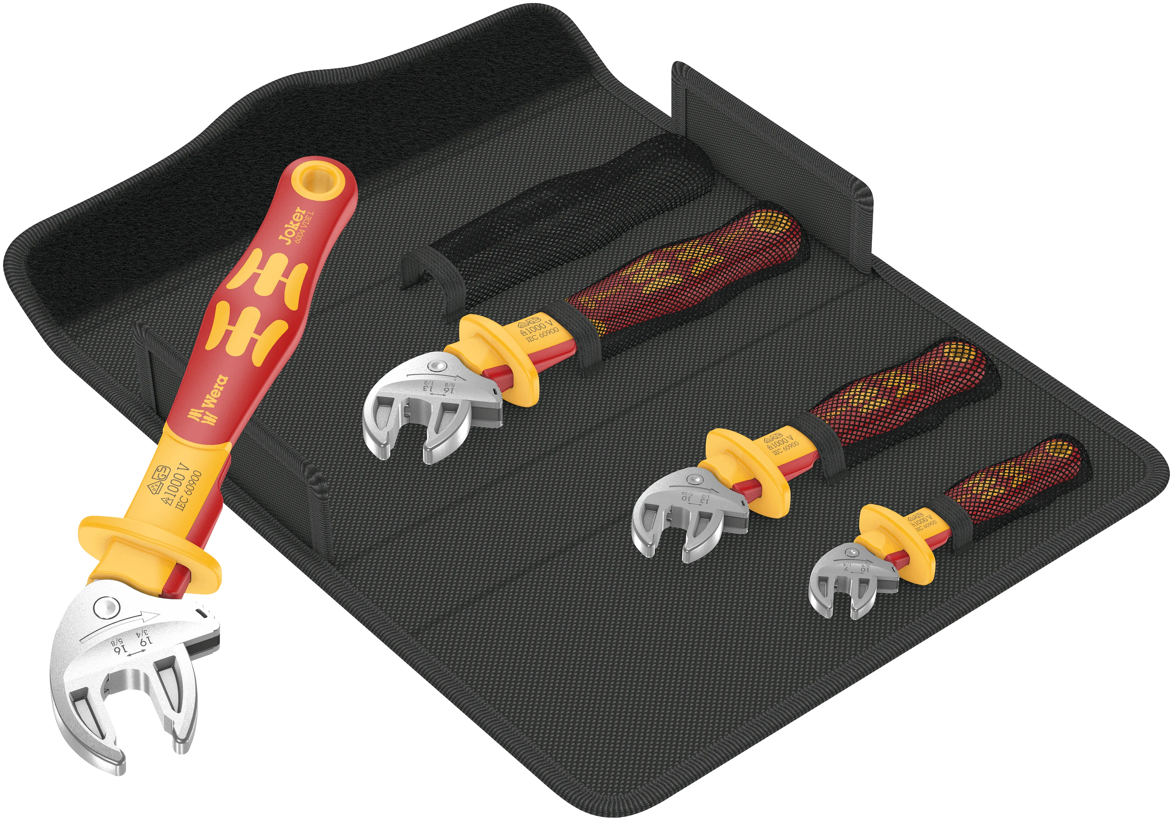 6004 Joker VDE 4 Set 1 VDE-insulated self-setting spanner set, 4 pieces - 05020170001