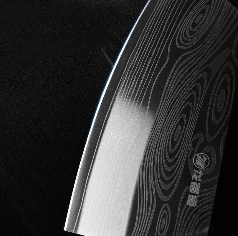 8" Chef Knife Handmade Forged High-carbon Stainless Steel Meat Cleaver Slicing Knife Wood Handle