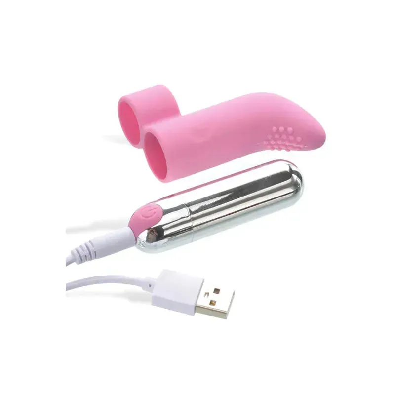 Adam & Eve Silicone Rechargeable Finger Vibe -  USB Rechargeable Finger Stimulator