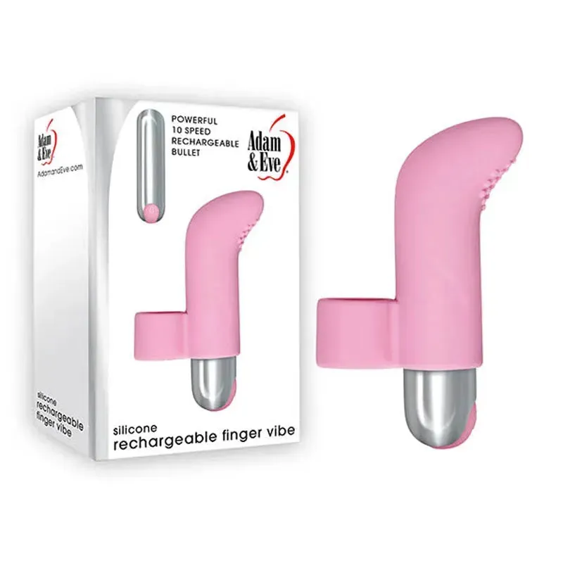 Adam & Eve Silicone Rechargeable Finger Vibe -  USB Rechargeable Finger Stimulator