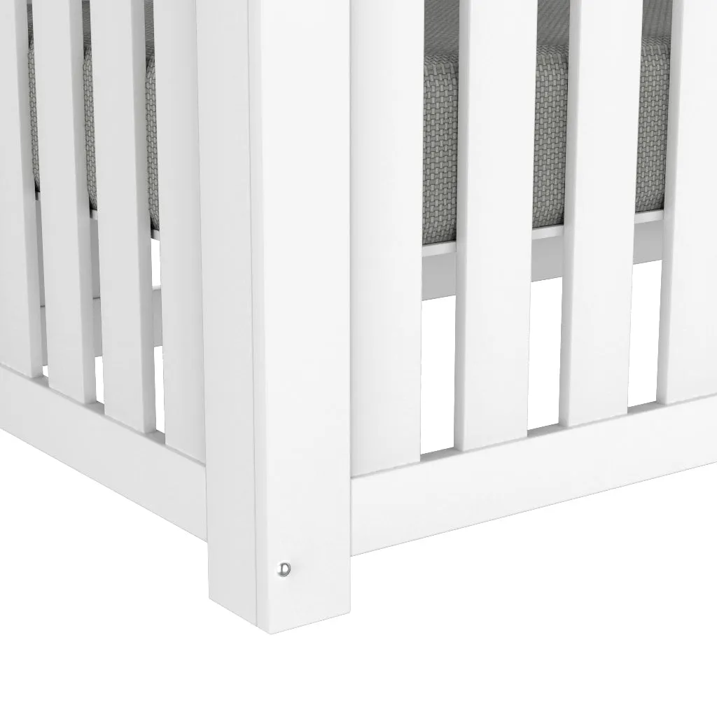 Adriana convertible crib, white