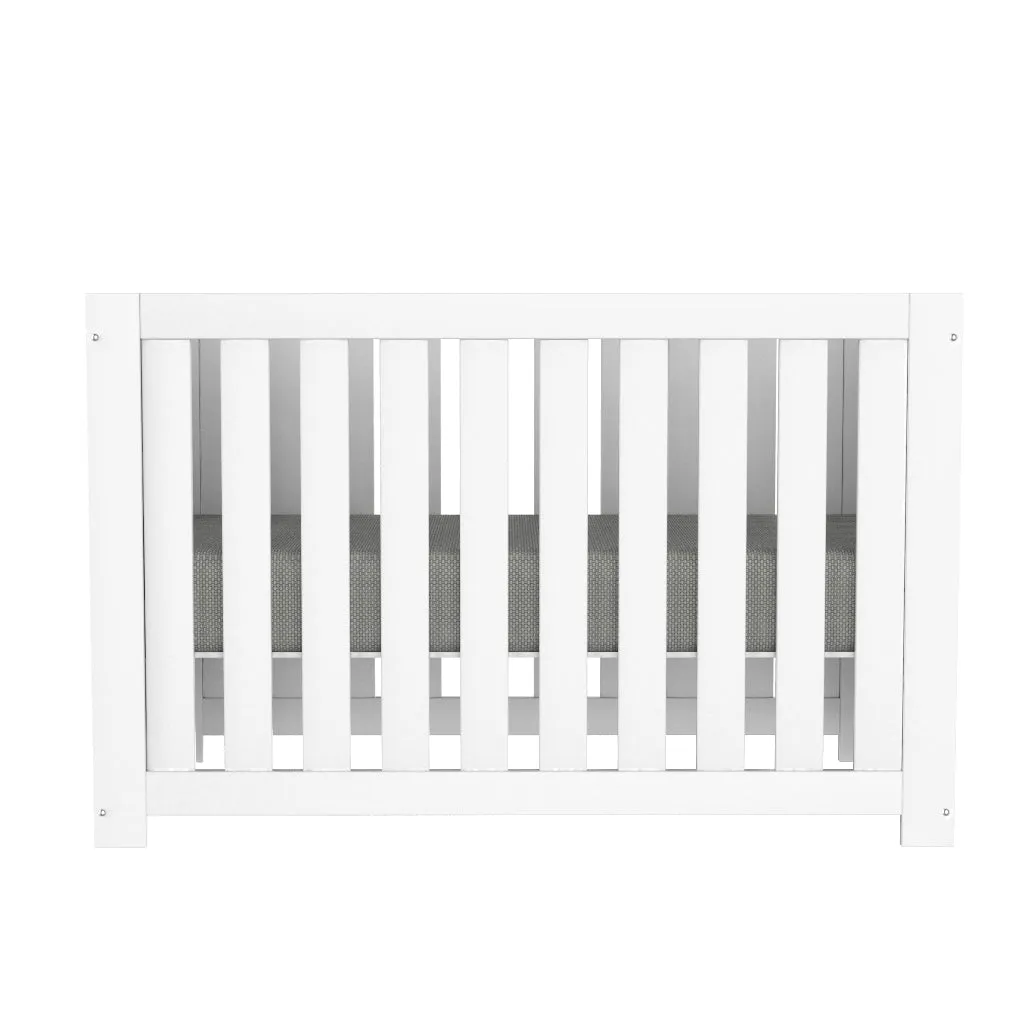 Adriana convertible crib, white