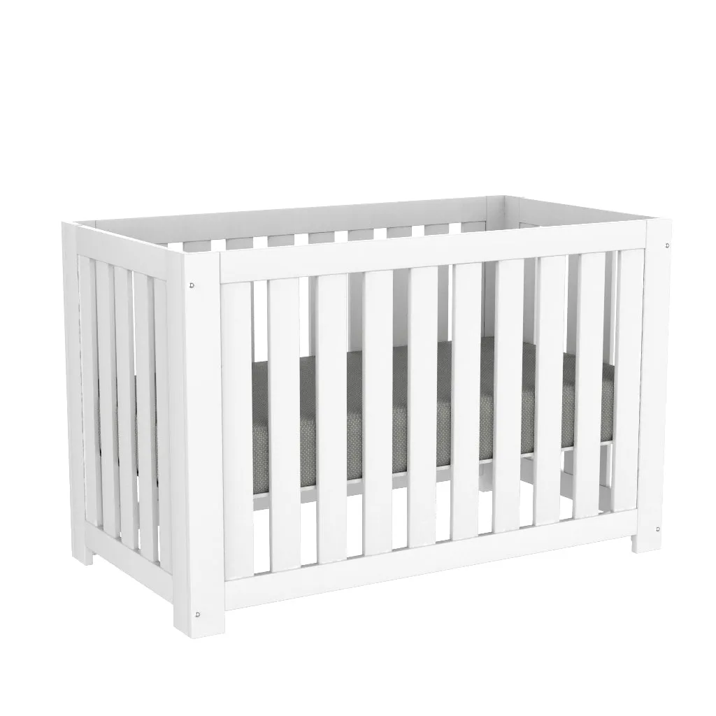 Adriana convertible crib, white