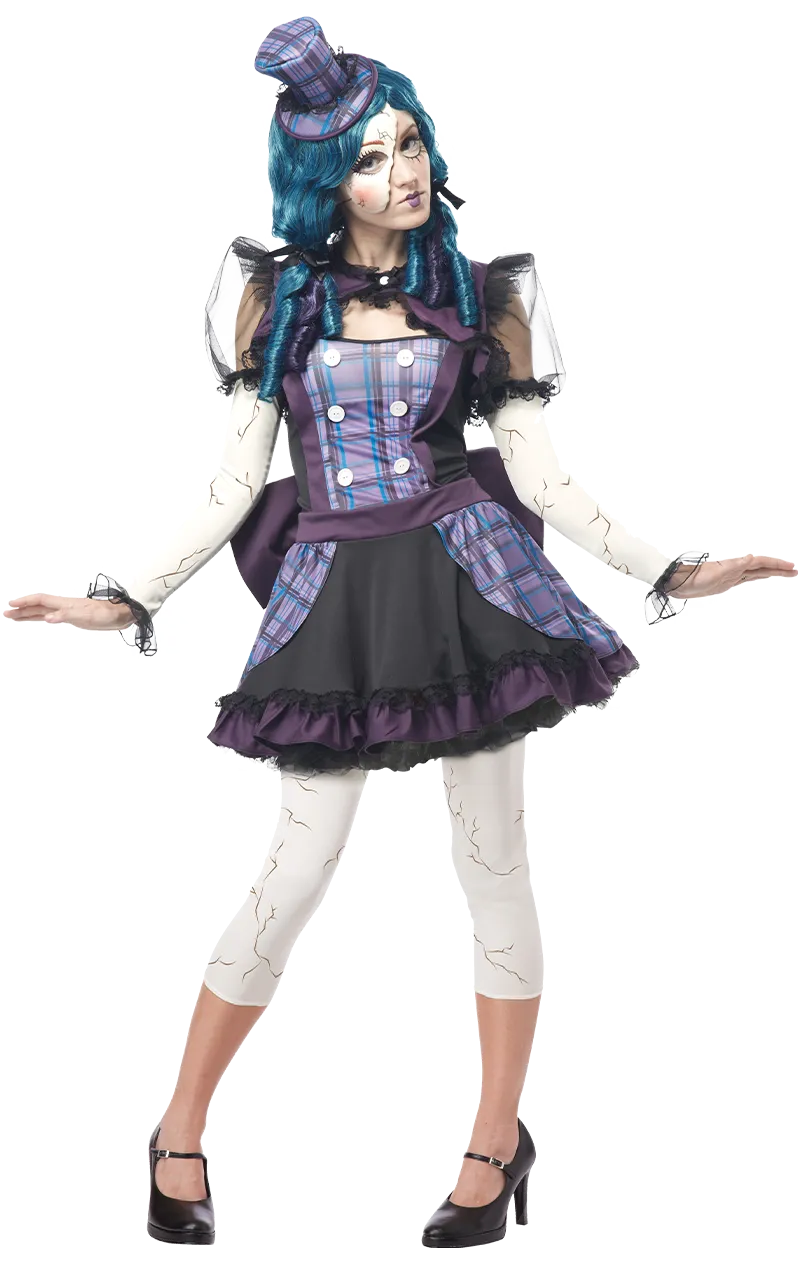 Adult Broken Doll Halloween Costume