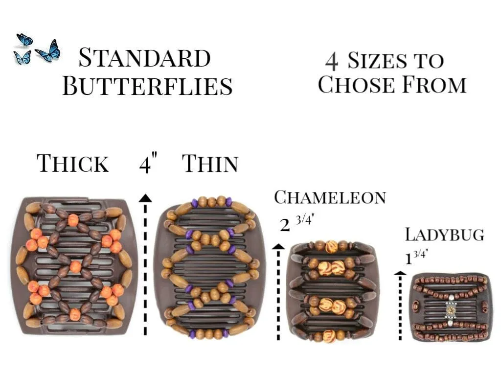 African Butterfly Chameleon Hair Comb - Beada Blonde 43