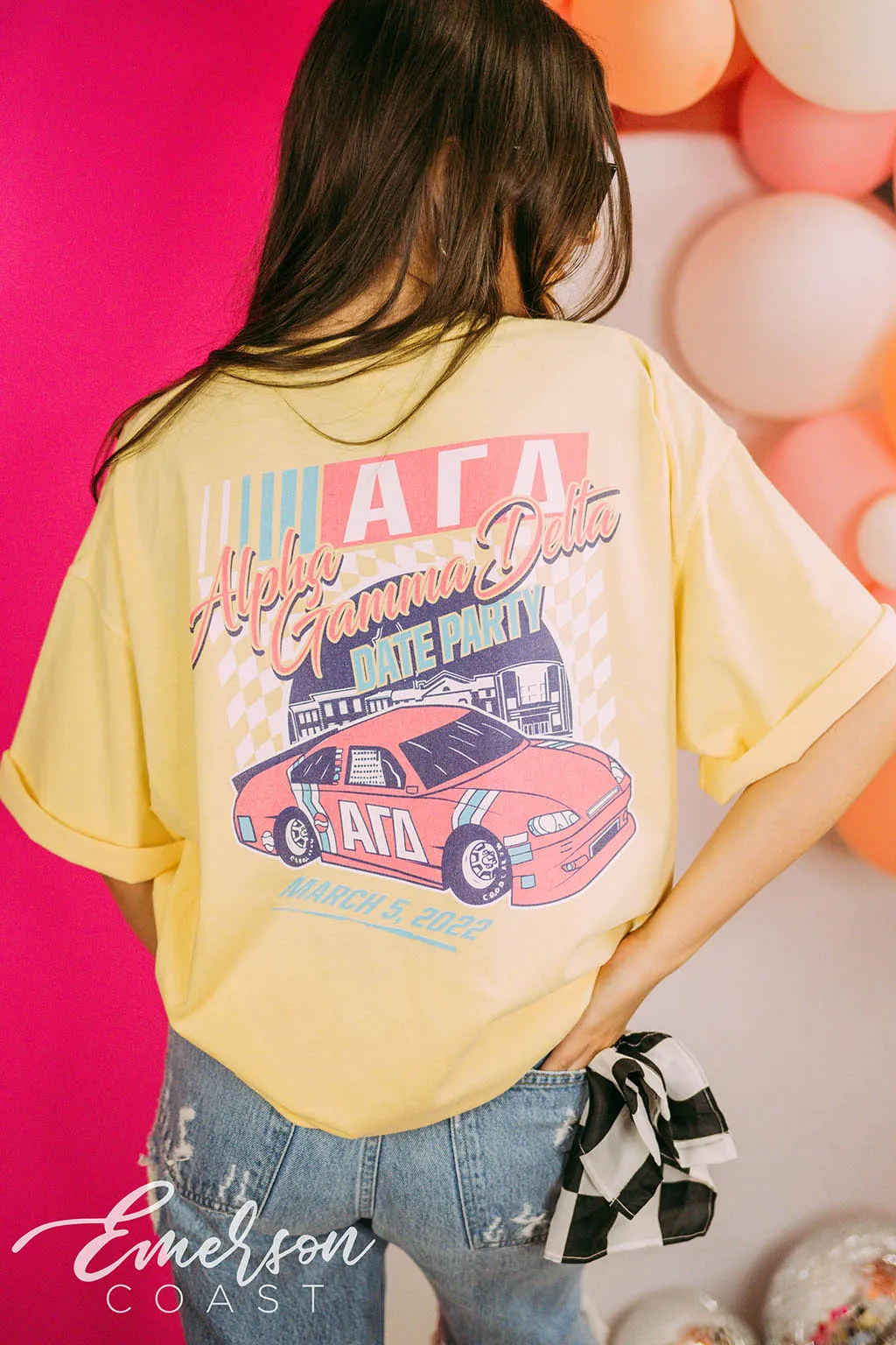 Alpha Gamma Delta Date Party Nascar Tee