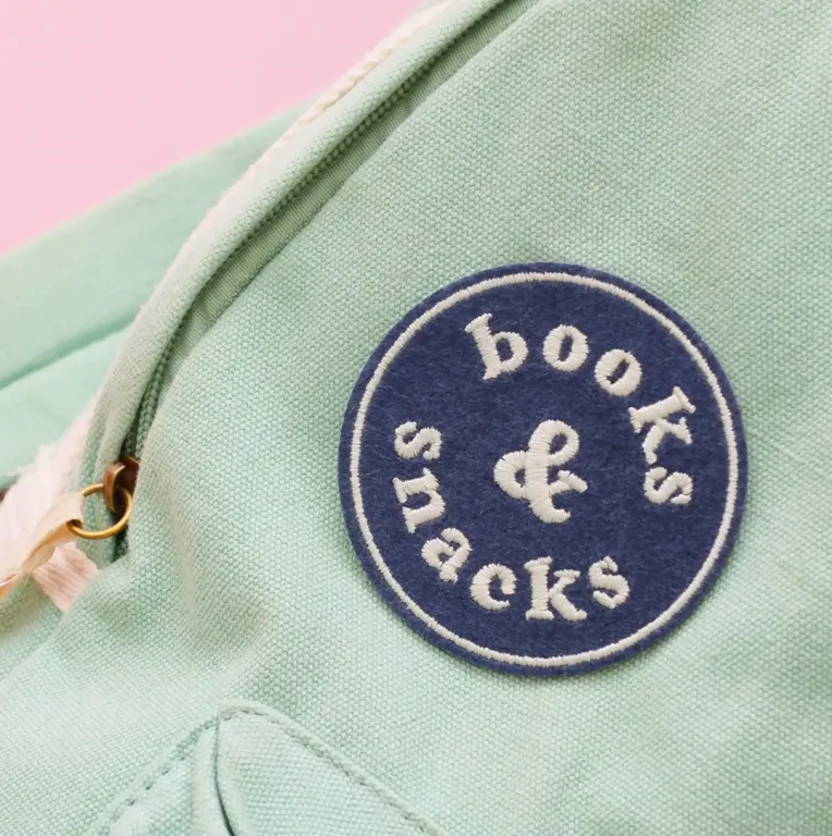 Alphabet Bags - Books & Snacks Embroidered Patch