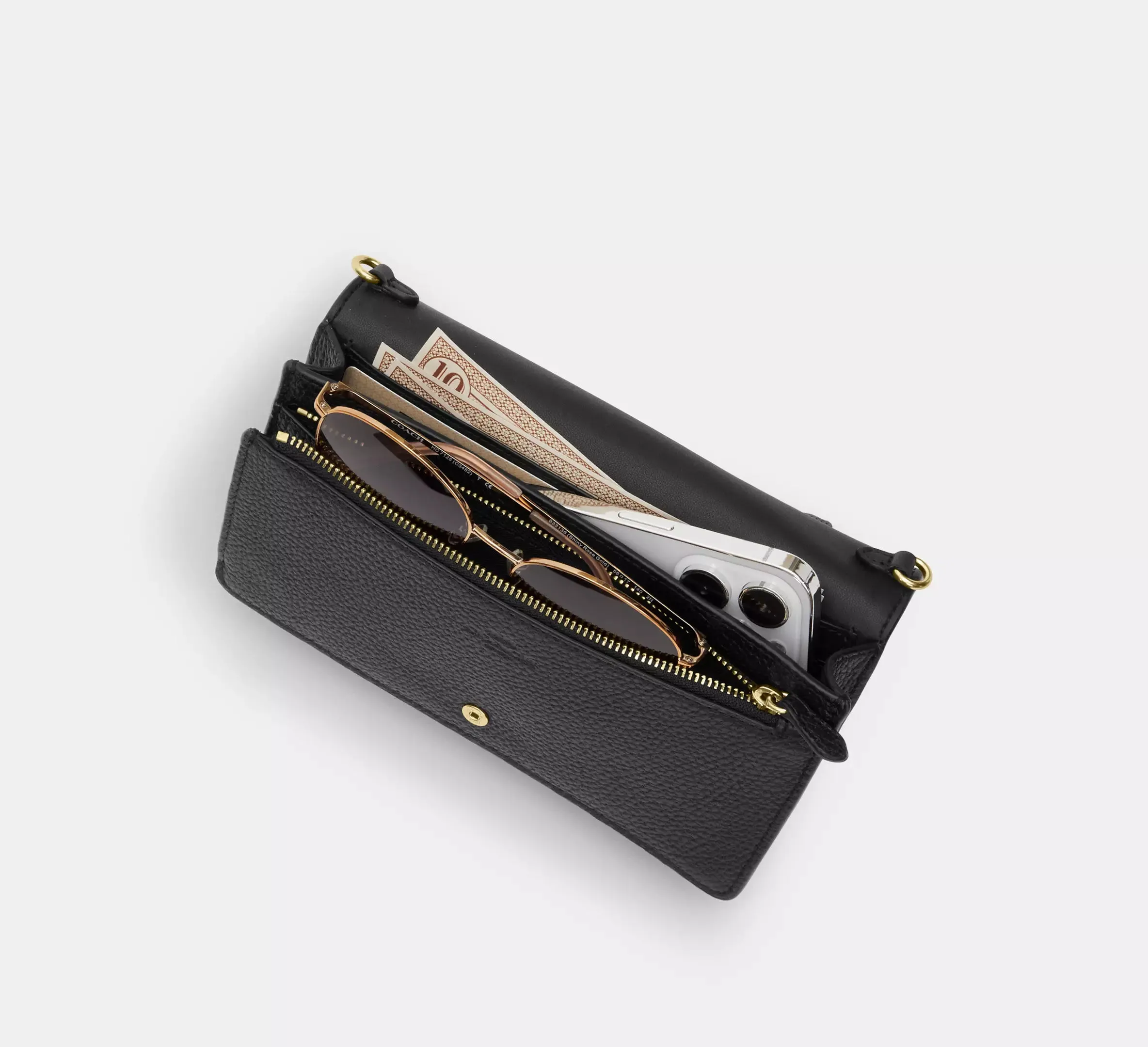 Anna Foldover Clutch Crossbody In Signature Canvas