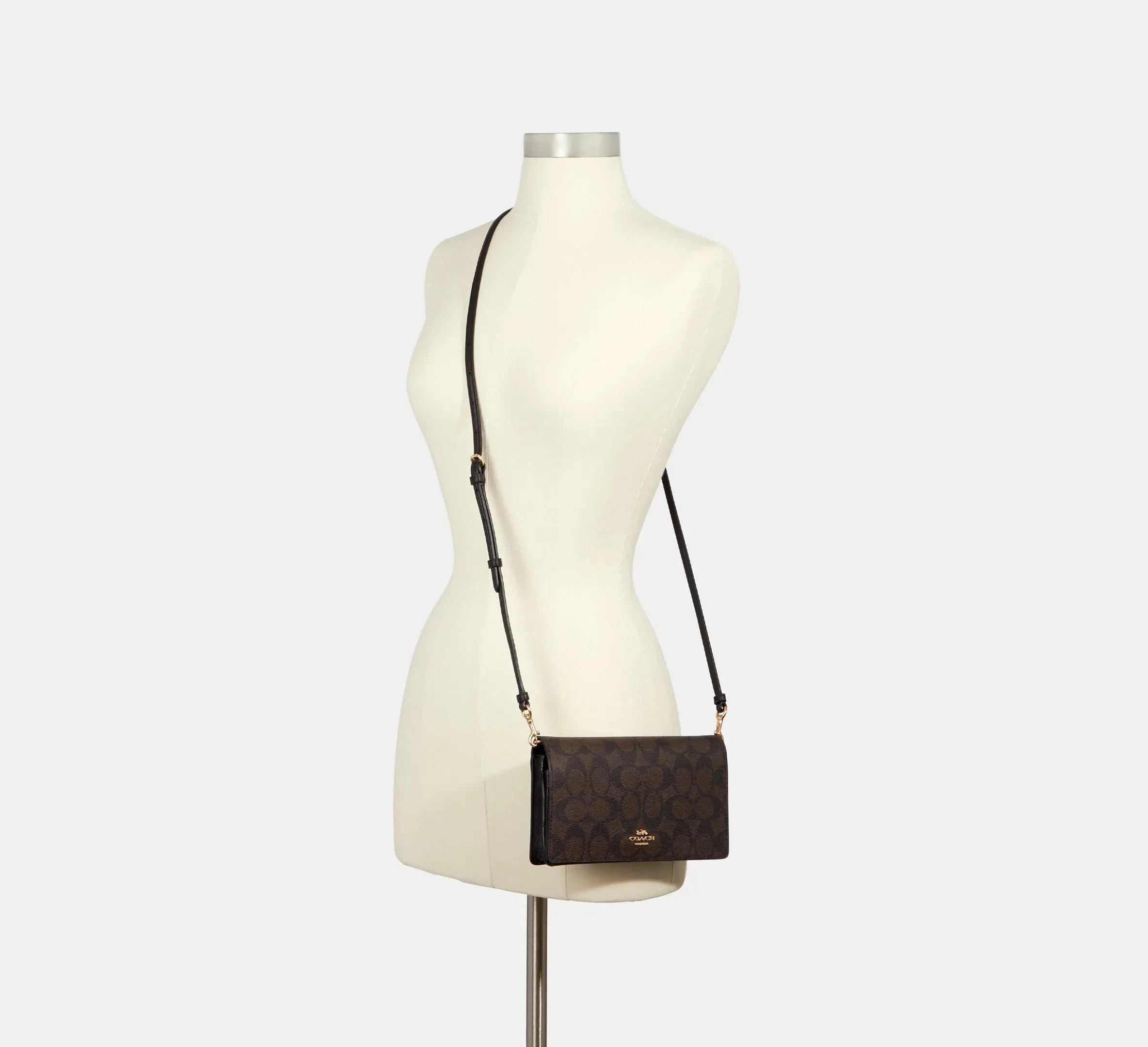 Anna Foldover Clutch Crossbody In Signature Canvas