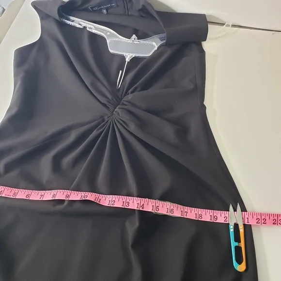 Anne Klein Center Rouched Sheath Rayon Crepe Jersey Events Evening Cocktail LBD