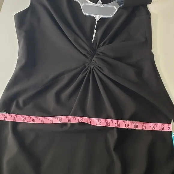 Anne Klein Center Rouched Sheath Rayon Crepe Jersey Events Evening Cocktail LBD