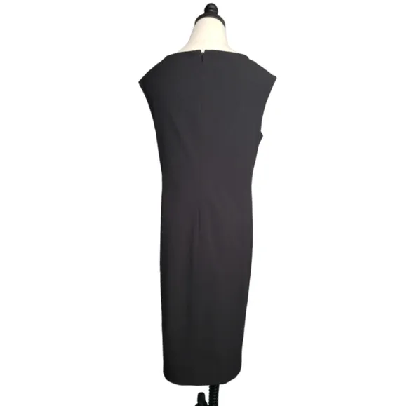Anne Klein Center Rouched Sheath Rayon Crepe Jersey Events Evening Cocktail LBD