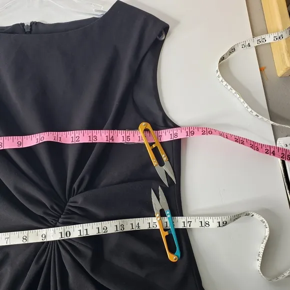 Anne Klein Center Rouched Sheath Rayon Crepe Jersey Events Evening Cocktail LBD