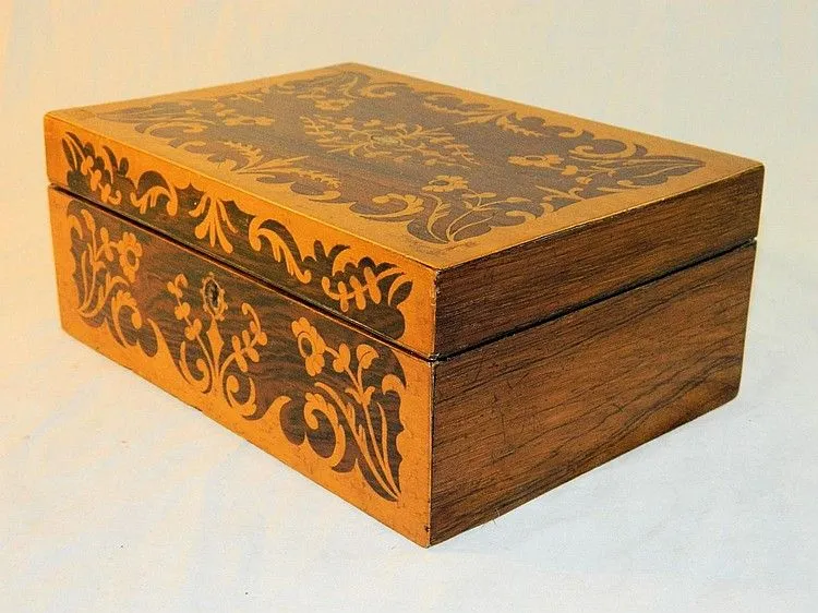 Antique English Marquetry Box
