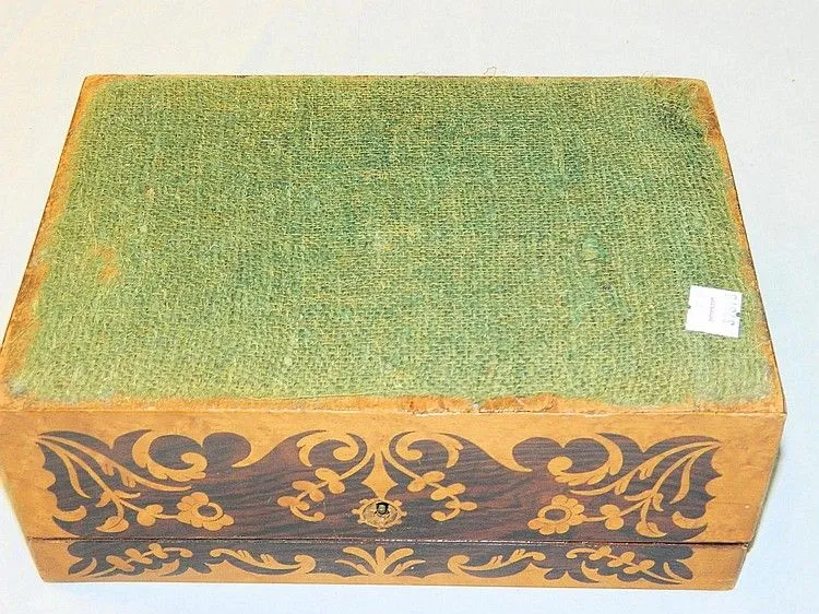 Antique English Marquetry Box