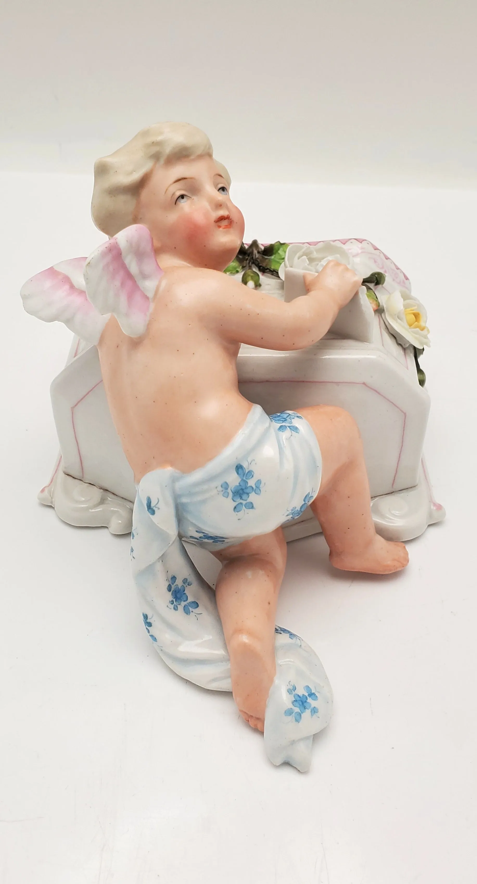Antique Porcelain Angel Wall Pocket