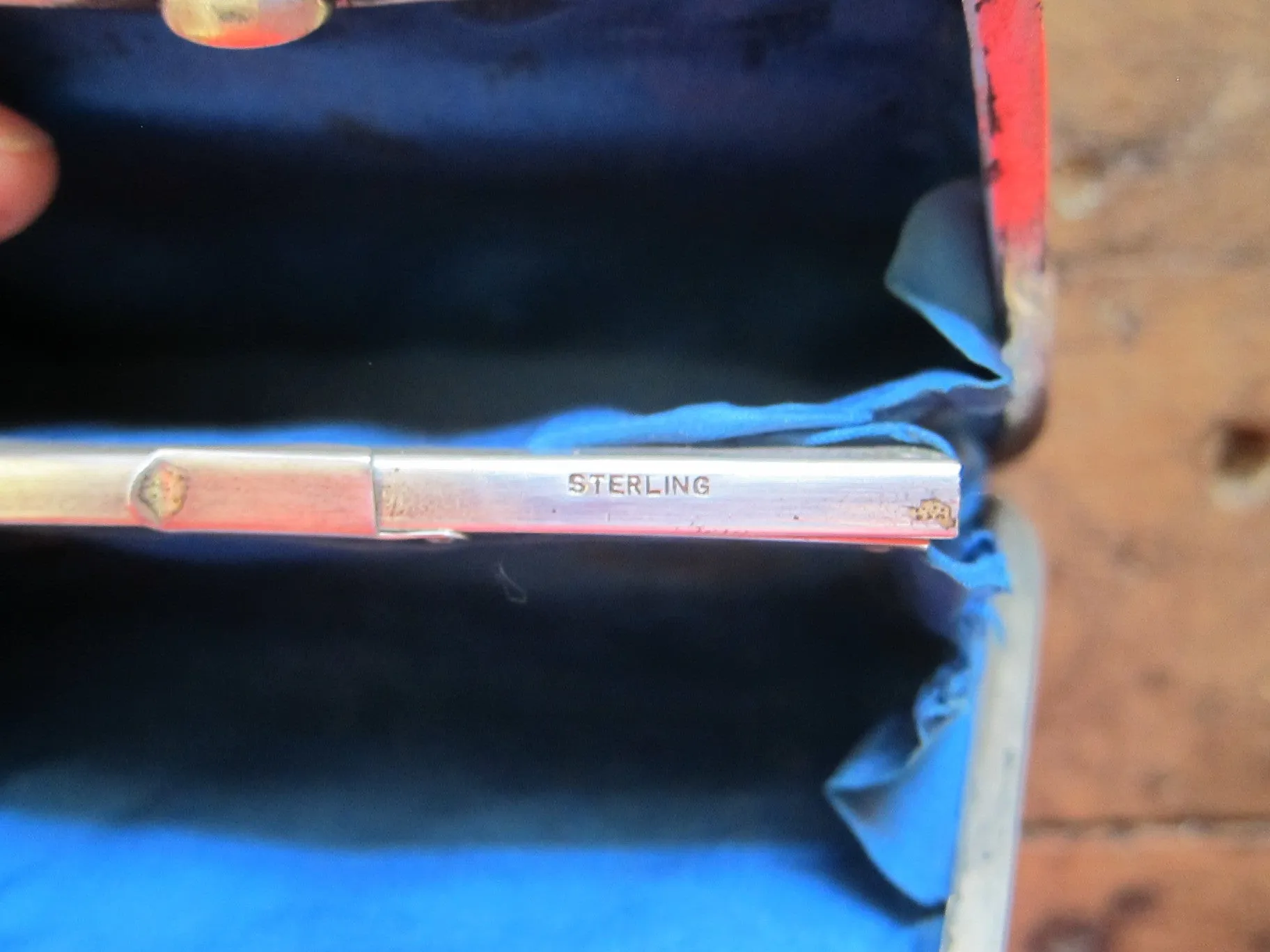 Antique Sterling Silver Engraved Purse