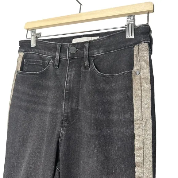 Athleta Sculptek Ultra Skinny Metallic Carbon Black High Waist Jeans
