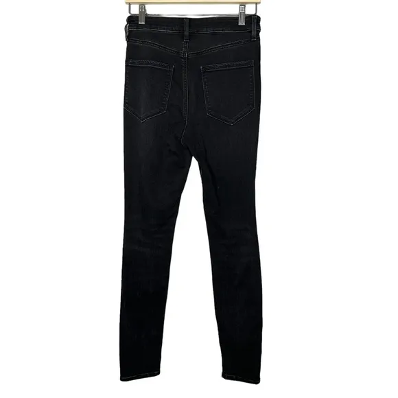 Athleta Sculptek Ultra Skinny Metallic Carbon Black High Waist Jeans