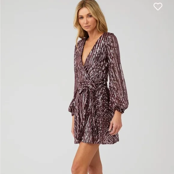 BARDOT - STRIPE SEQUIN BELLISSA DRESS women’s size medium