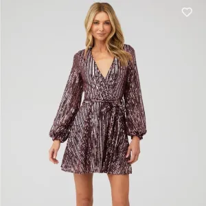 BARDOT - STRIPE SEQUIN BELLISSA DRESS women’s size medium
