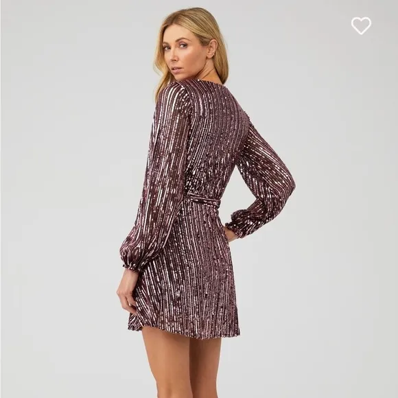 BARDOT - STRIPE SEQUIN BELLISSA DRESS women’s size medium