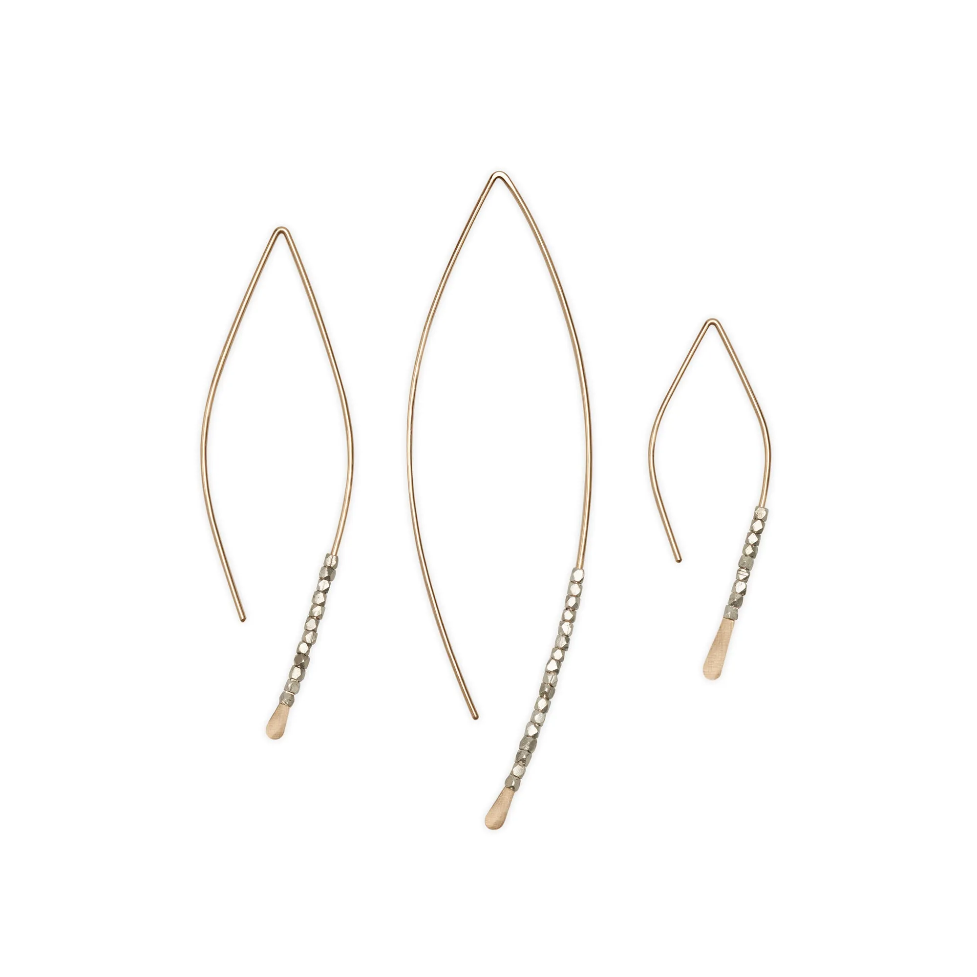 Beaded Crescent Earrings | Wedding Party Set