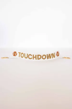 BEADED TOUCHDOWN SHOULDER STRAP