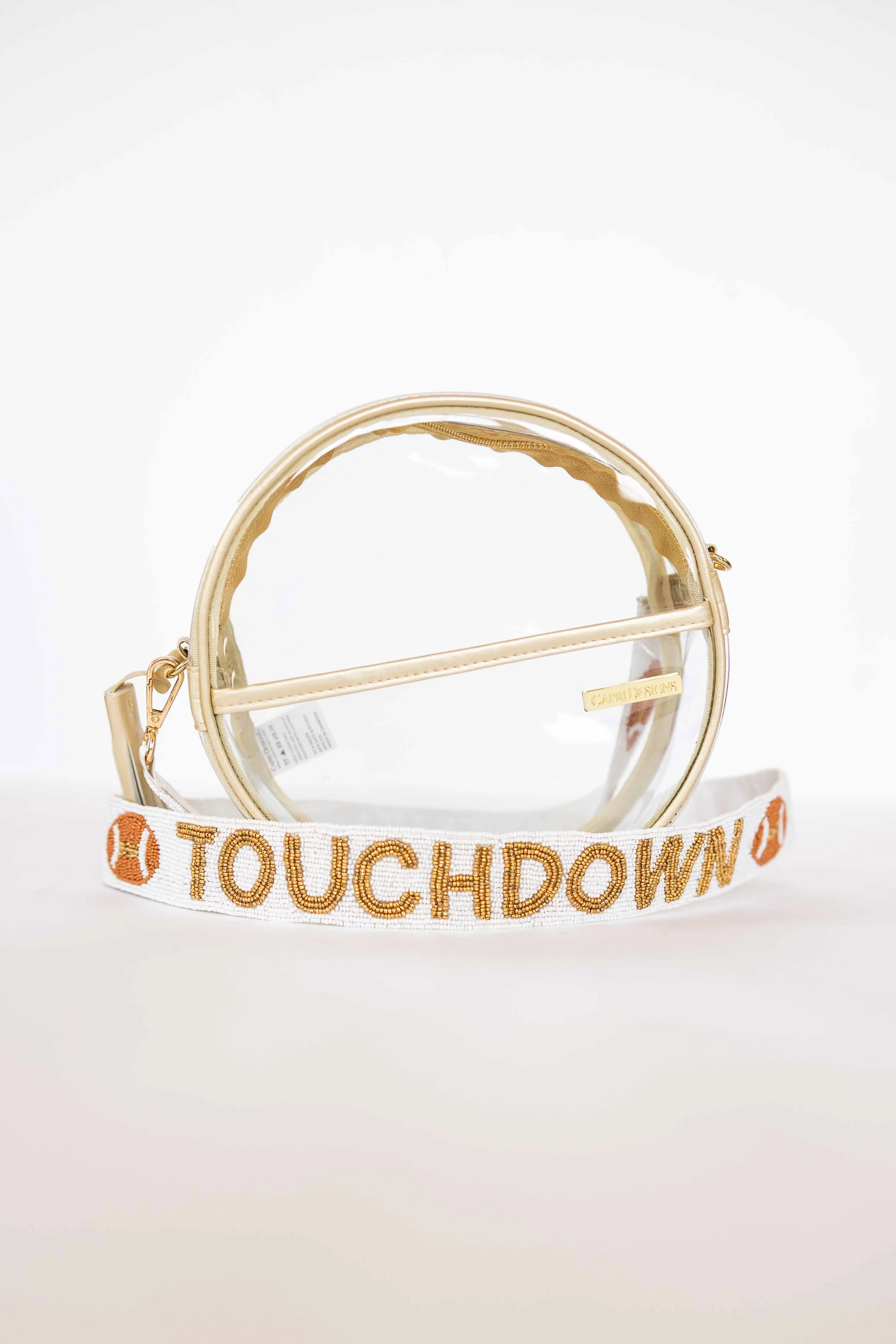 BEADED TOUCHDOWN SHOULDER STRAP
