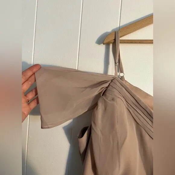 Birdy Grey devin convertible dress in taupe chiffon plus size wedding bridesmaid