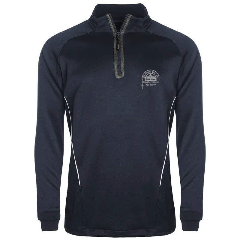 Bishop's High Boys PE 1/4 Zip Training Top Navy / White