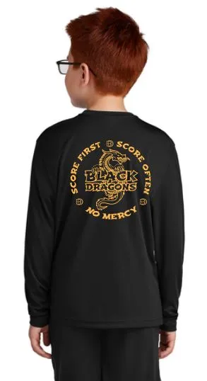 Black Dragons No Mercy Youth Cooling Performance Long Sleeve T-Shirt