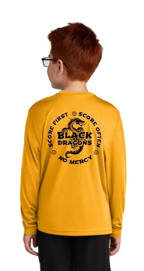 Black Dragons No Mercy Youth Cooling Performance Long Sleeve T-Shirt