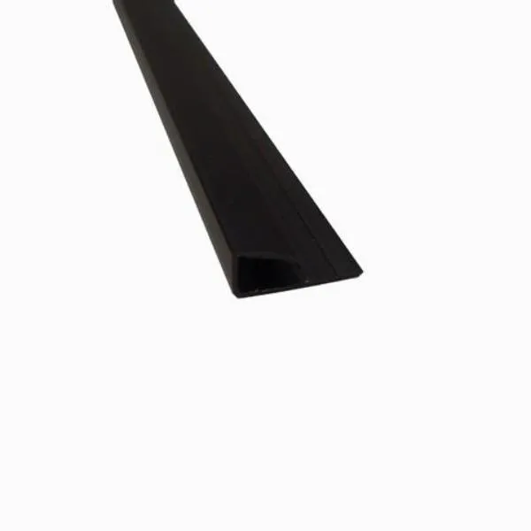 Black End Cap, or J Trim, or Universal Trim for 5mm Panels 2.6m Long