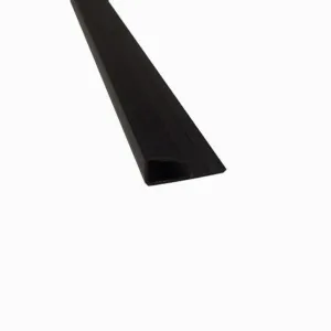 Black End Cap, or J Trim, or Universal Trim for 5mm Panels 2.6m Long