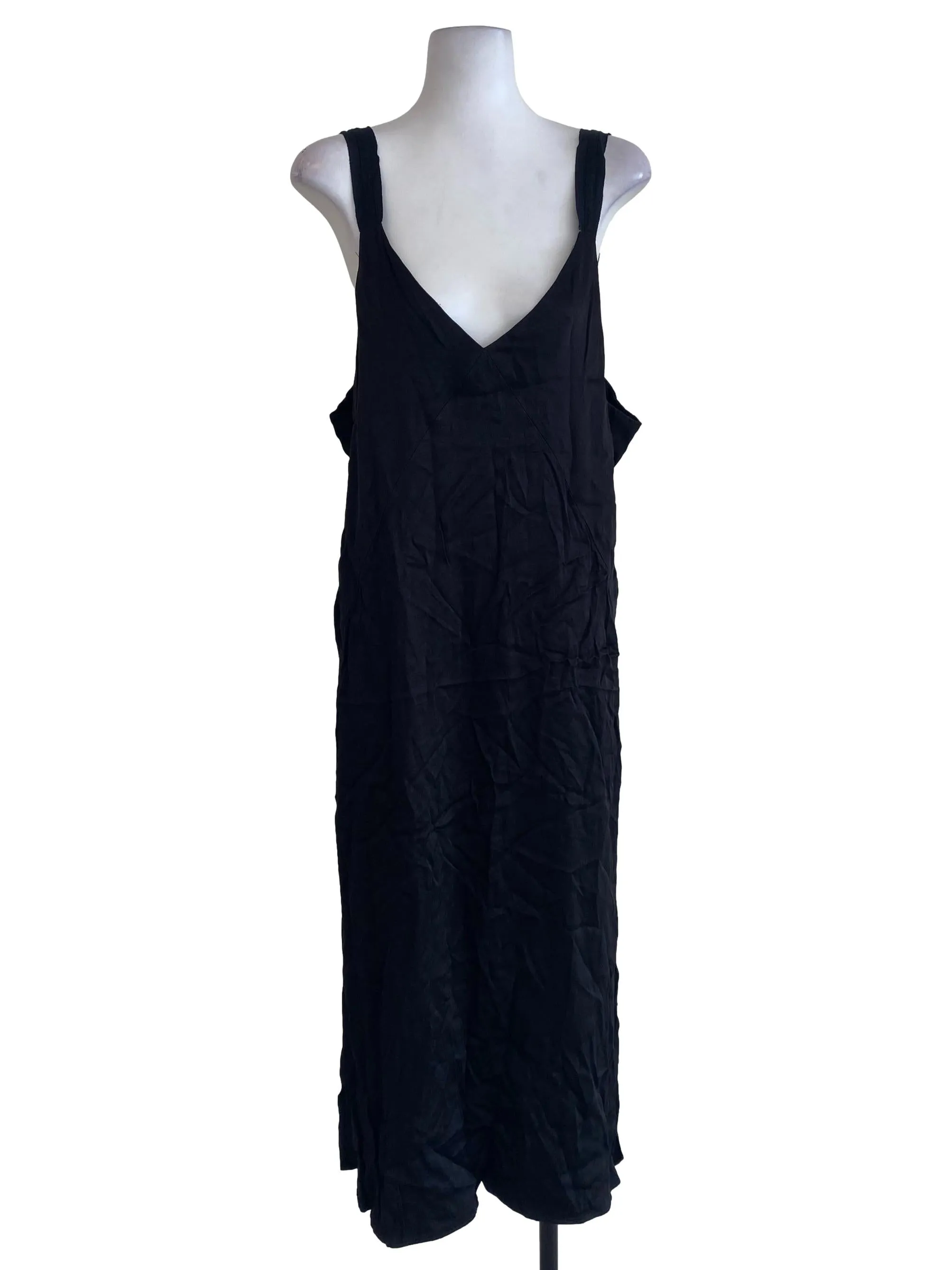 Black Plain Slip Dress