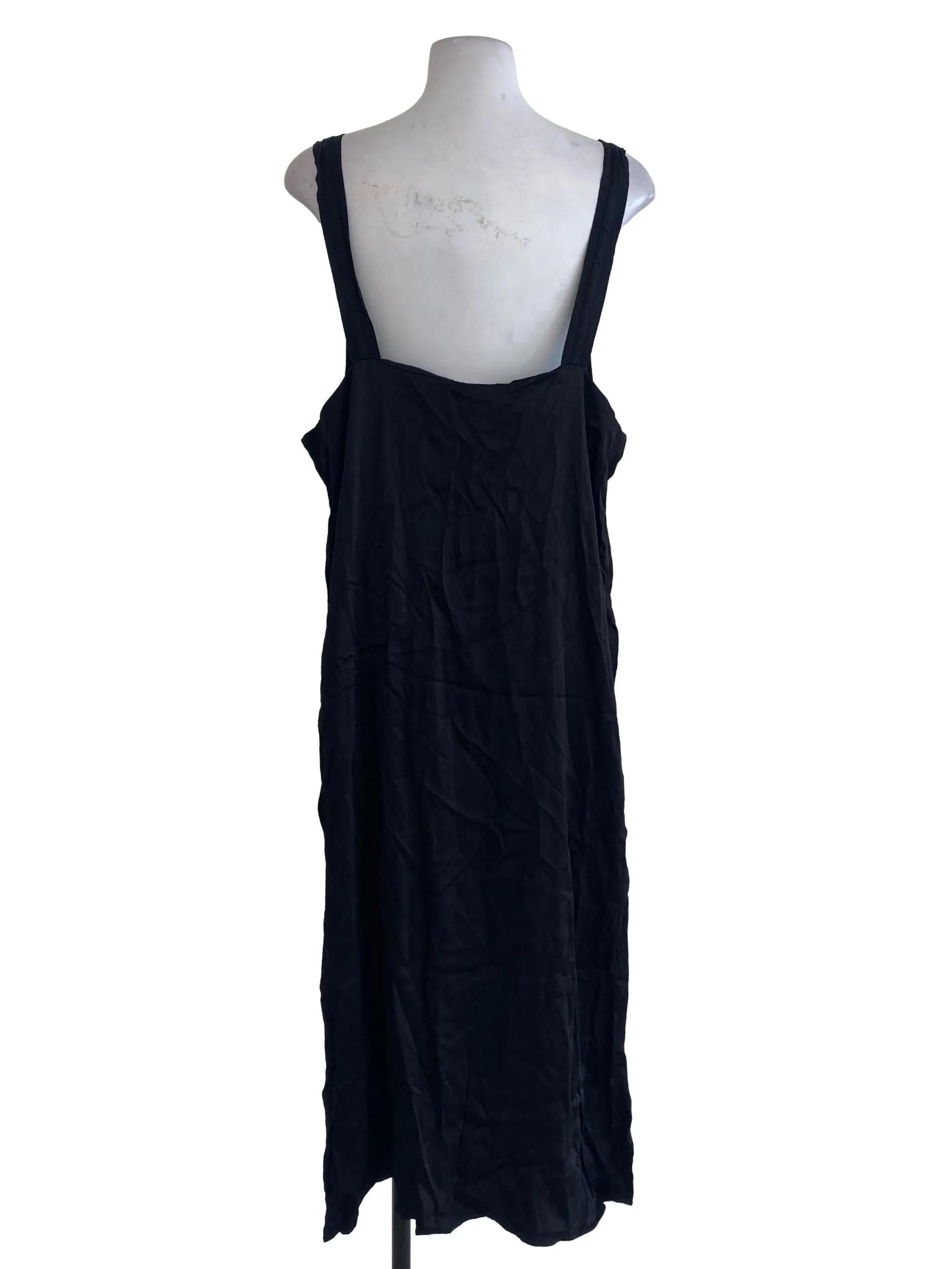 Black Plain Slip Dress