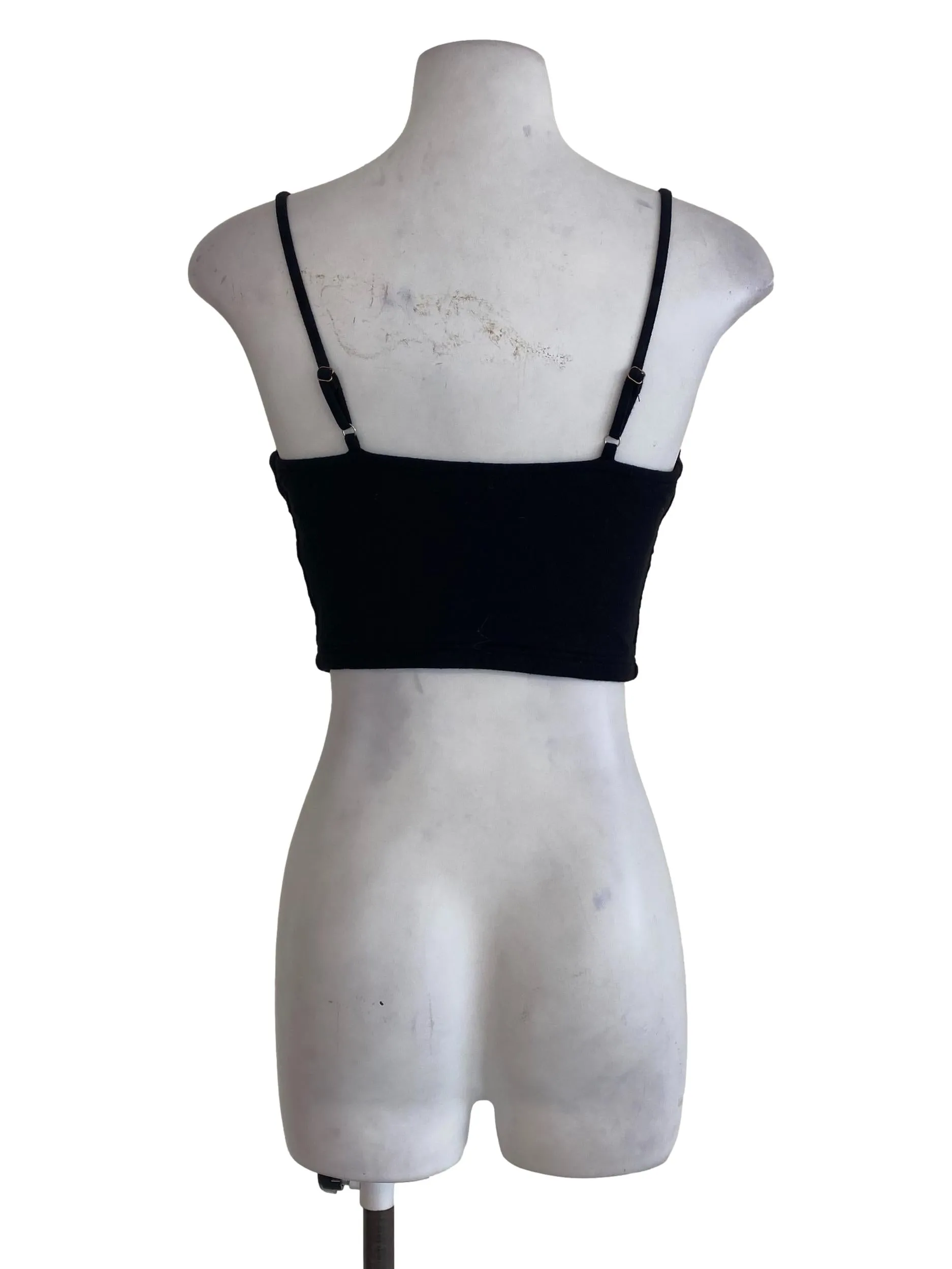 Black Sleeveless Crop Top