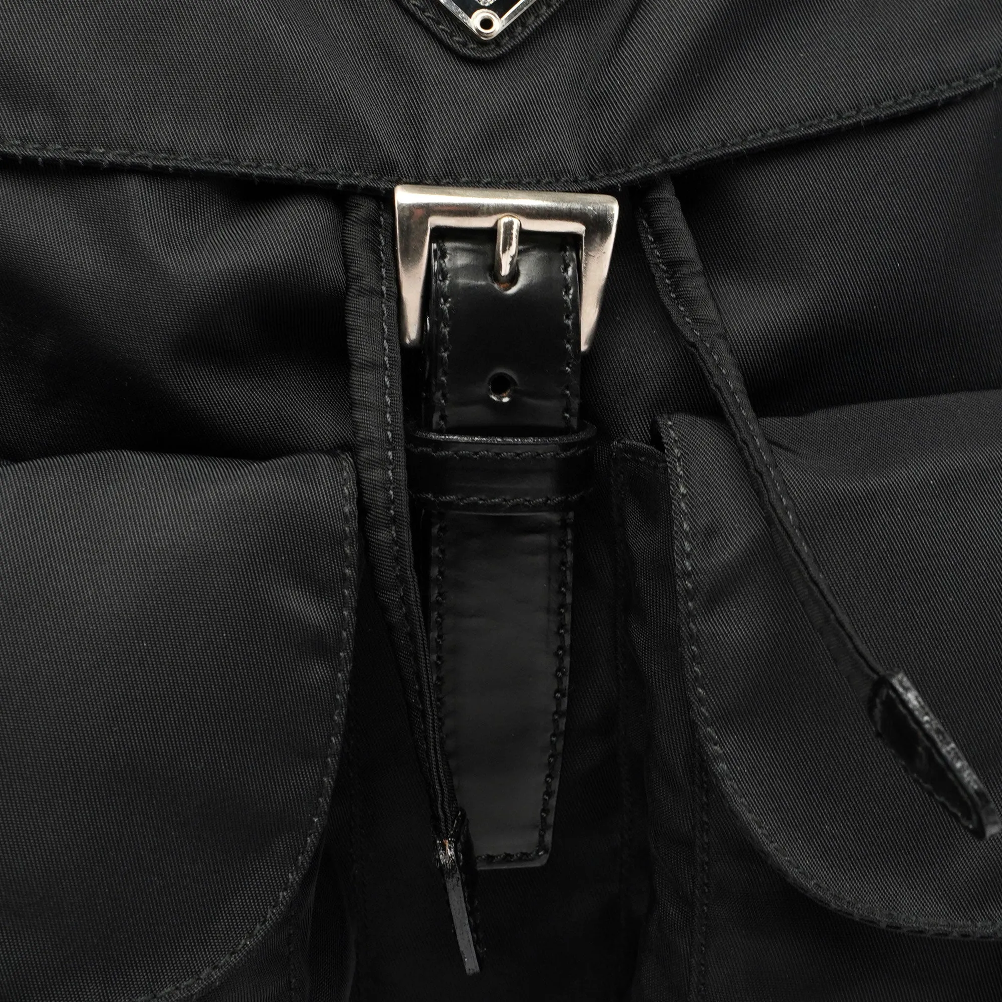 Black Tessuto Nylon Backpack